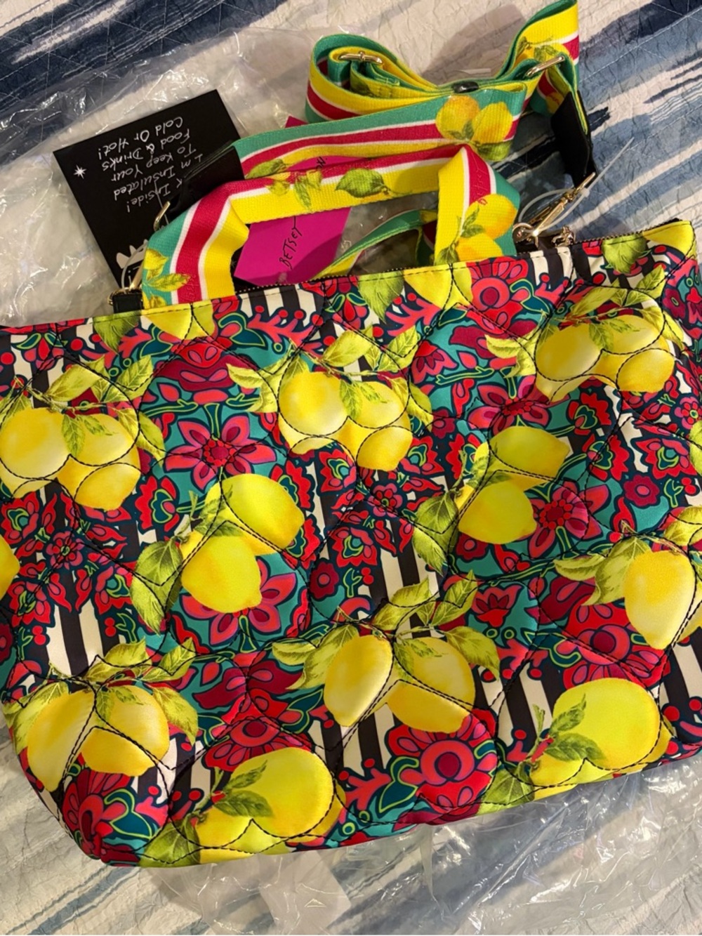 Betsey Johnson Fresh N Fruity Insulated Cooler Tote - Picture 3 of 5